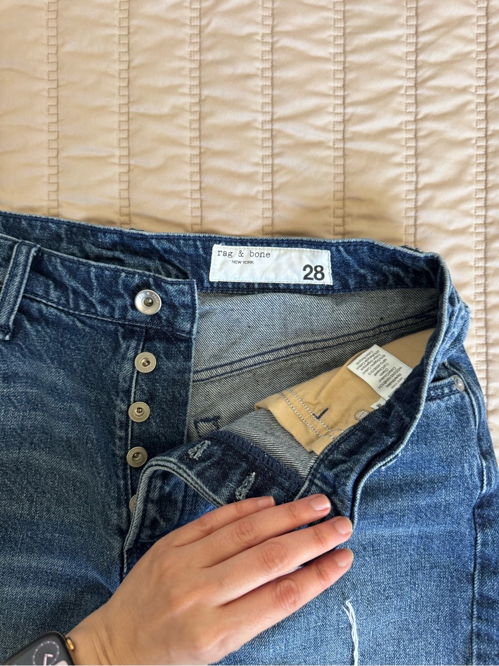 Rag & Bone Women's Blue and Navy Shorts size 28 - Picture 4 of 4
